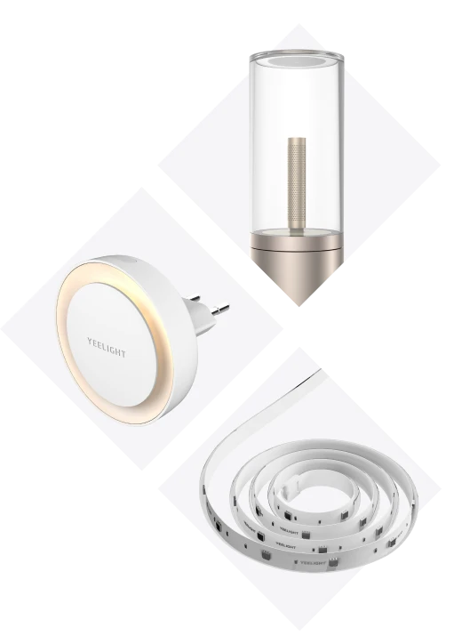 zwei dekorative leuchten und led-streifen